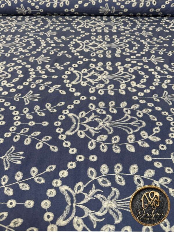 Chambray Azul Bordado Código 1009